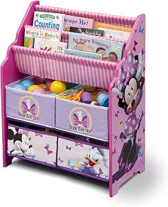 Disney Minnie Mouse Book and Toy Organizer, Multicolor