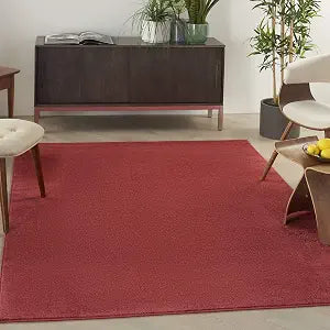 Nourison Home Nourison Essentials Brick Red 4' x 6' Area Rug - Easy Clean, Non Shedding, Bed Room, Living Room, Dining Room, Kitchen (4' x 6')