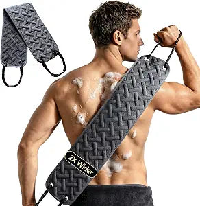 Back Scrubber for Shower for Men, 2X Wider 38.5" Double-Sided Back Washer