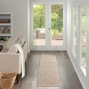 Nourison Home Positano Beige 2'2" x 10' Area Rug - Easy Clean, Non Shedding, Bed Room, Living Room, Dining Room, Kitchen (10' Runner)