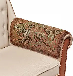 Loom and Mill Luxury Jacquard Sofa Arm Covers 2 PCS, Multi Color, 20x24in