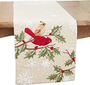 SARO LIFESTYLE Graceful Perched Birds Runner - 16"x70"