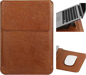HoYiXi 15.6 16 Inch Laptop Sleeve Case with Stand Feature for MacBook Pro 16 2025 & 2021,ASUS Vivobook 15/MacBook Pro 15/Surface 3/Matebook D15/Galaxy Book Flex,15-16'' Laptop Cover,Brown