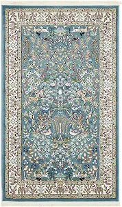 Unique Loom Narenj Collection Area Rug - Bristol (3' 3" x 5' 3" Rectangle, Blue/ Beige)