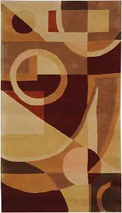 SAFAVIEH Rodeo Drive Collection Accent Rug - 2' x 3', Beige & Multi, Handmade Mid-Century Modern Abstract Wool, Ideal for High Traffic Areas in Entryway, Living Room, Bedroom (RD845A)
