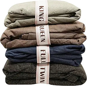 ECOHomes Bed Sheet Organizer Label Bands (Queen 4PCs Pack, Cream)