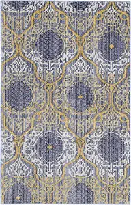 SAFAVIEH Valencia Collection Accent Rug - 2' x 3', Lavender & Gold, Boho Chic Distressed Design, Non-Shedding & Easy Care, Ideal for High Traffic Areas in Entryway, Living Room, Bedroom (VAL106L)