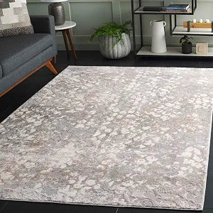 SAFAVIEH Lagoon Collection Accent Rug - 4' x 6', Ivory & Grey, Modern Abstract Design, Non-Shedding & Easy Care, Ideal for High Traffic Areas in Entryway, Living Room, Bedroom (LGN578A)