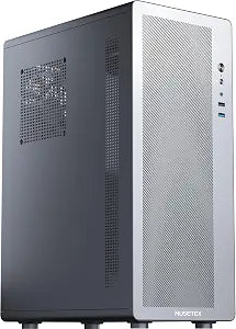 MUSETEX M2 ATX PC Case, 1 Non-RGB 120mm Fan PC Case, Computer case with Mesh Front,Magnetic Dust Filter, Ultra-Slim and Lightweight Portable Design, Black