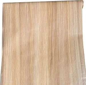 Self Adhesive Thicker Wood Grain Shelf Liner Cabinets Countertop Table Desk Furniture Removable Wall Paper for Kitchen Bathroom Cabinets Table Furniture Decor 15.7x117 Inches