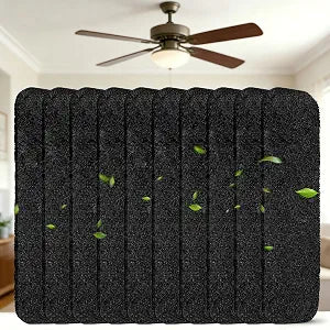 10 Pack Ceiling Fan Filters for Blades, Carbon Air Purifier Pads