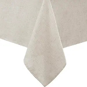 Laura Ashley Dothan Linen Blend Tablecloth, 60" x 144", Taupe