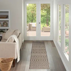 Nourison Home Positano Natural 2'2" x 8' Area Rug - Easy Clean, Non Shedding, Bed Room, Living Room, Dining Room, Kitchen (8' Runner)