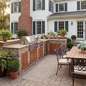 SAFAVIEH Courtyard Collection CY8521 Indoor/ Outdoor splashpoof Easy scrubbing Patio Backyard Mudroom Runner-Rug, 2'3' x 8', Natural/Black