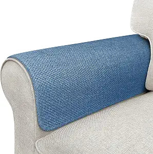 Couch Arm Covers, Waterproof Armrest Cover for Sofa, Armchair, Loveseat, Non-Slip Recliner Arm Cover, Sofa Arm Covers, Headrest Covers, Arm Chair Covers Set of 2 (Navy Blue, 24"20")