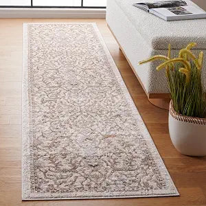 SAFAVIEH Palma Collection Runner Rug - 2' x 7', Beige & Brown, Non-Shedding & Easy Care, Ideal for High Traffic Areas in Living Room, Bedroom, Dining (PAM336B-27)