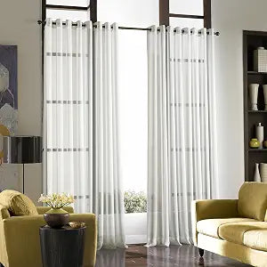 Curtainworks Soho Voile Sheer Grommet Curtain 59 x 108 Winter White 1 Panel