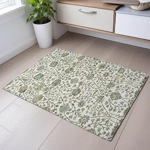 Addison Rugs Mayfield AMF1087 Ivory 1'8" x 2'6" Indoor Premium Machine Washable Rug, Silky Soft, Easy Clean, Non Shedding, Bedroom, Living Room, Dining Room, Kitchen Rug