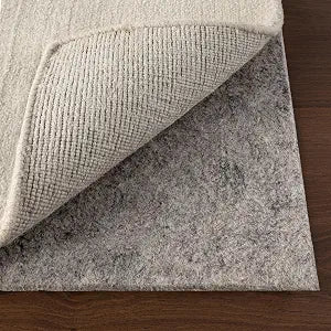 nuLOOM Cooper Grey Solid Power Loomed Area Rug Pad, 4' Round