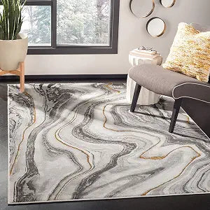 SAFAVIEH Craft Accent Rug 2'7"x5', Grey & Gold CFT819F