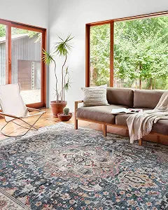Loloi Samra Slate/Multi 2'-3" x 3'-10" Accent Rug