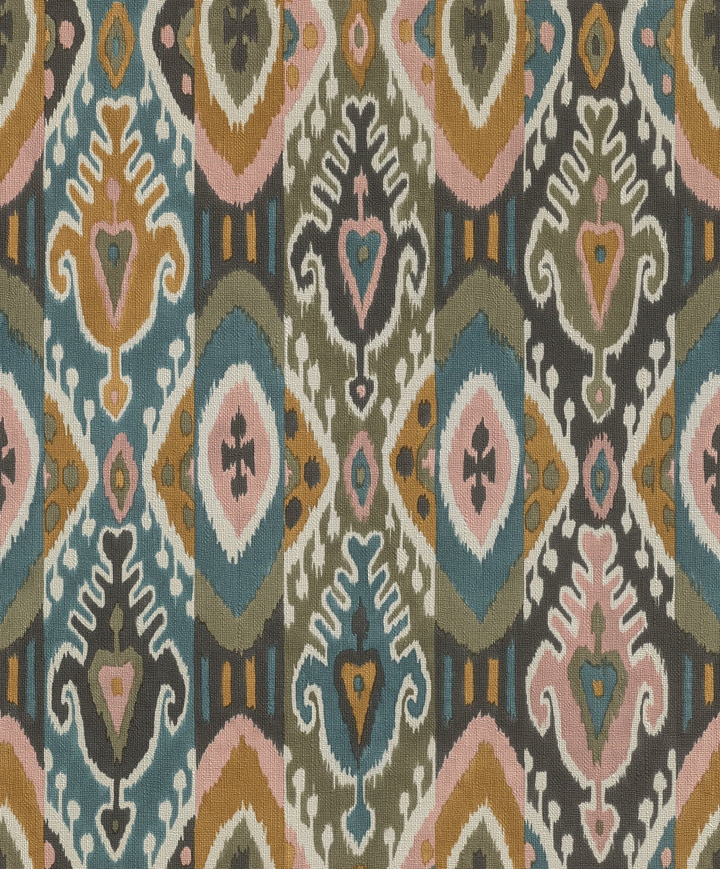Advantage Villon Mustard Ikat Wallpaper