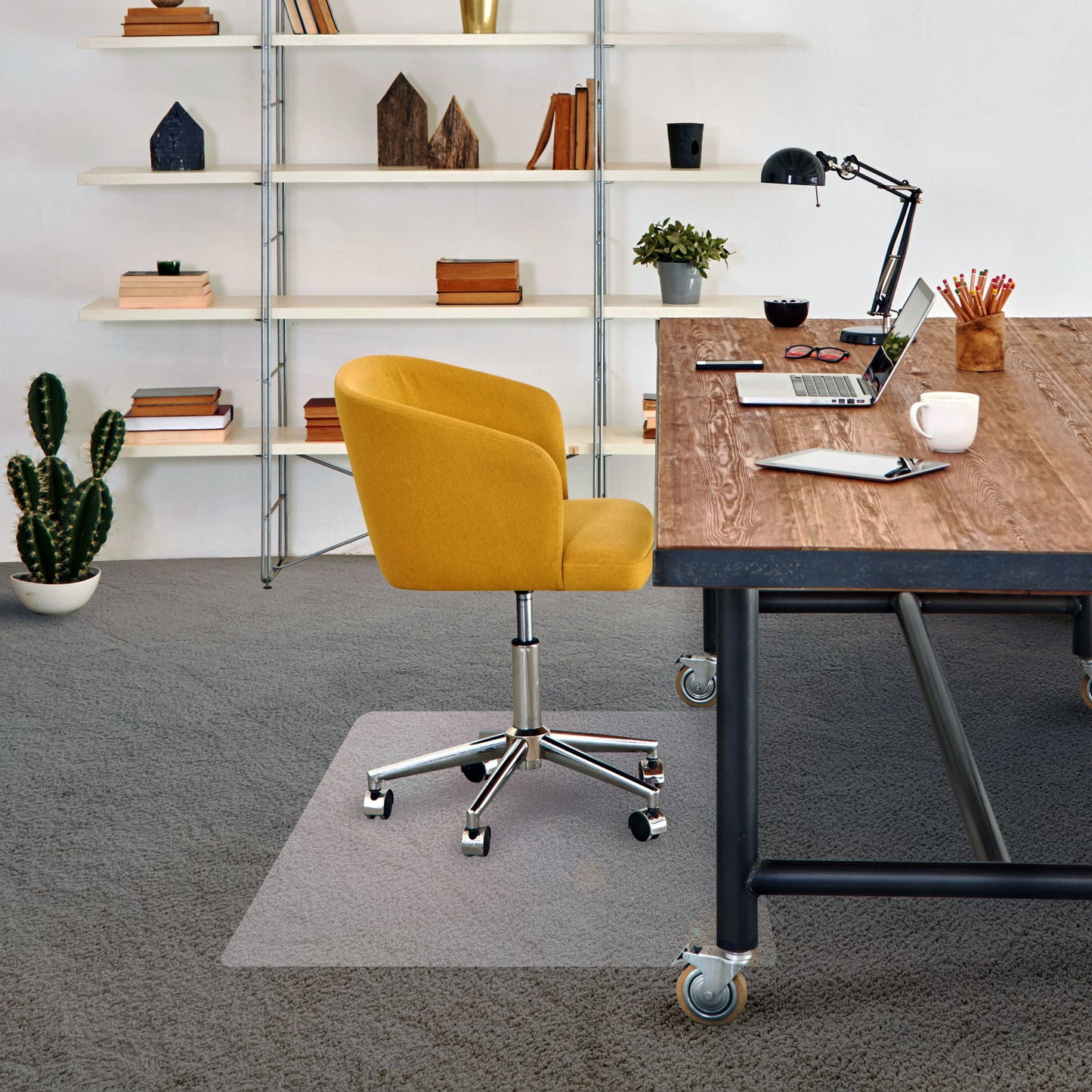 Advantagemat® Vinyl Rectangular Chair Mat for Carpets up to 3/8" - 48" x 60"
