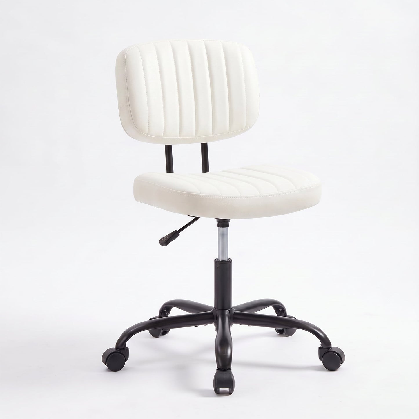 Alvantor Office Chair, Adjustable Height 360° Swivel Rolling Computer Task Chair without Arms, White/Orange/Black