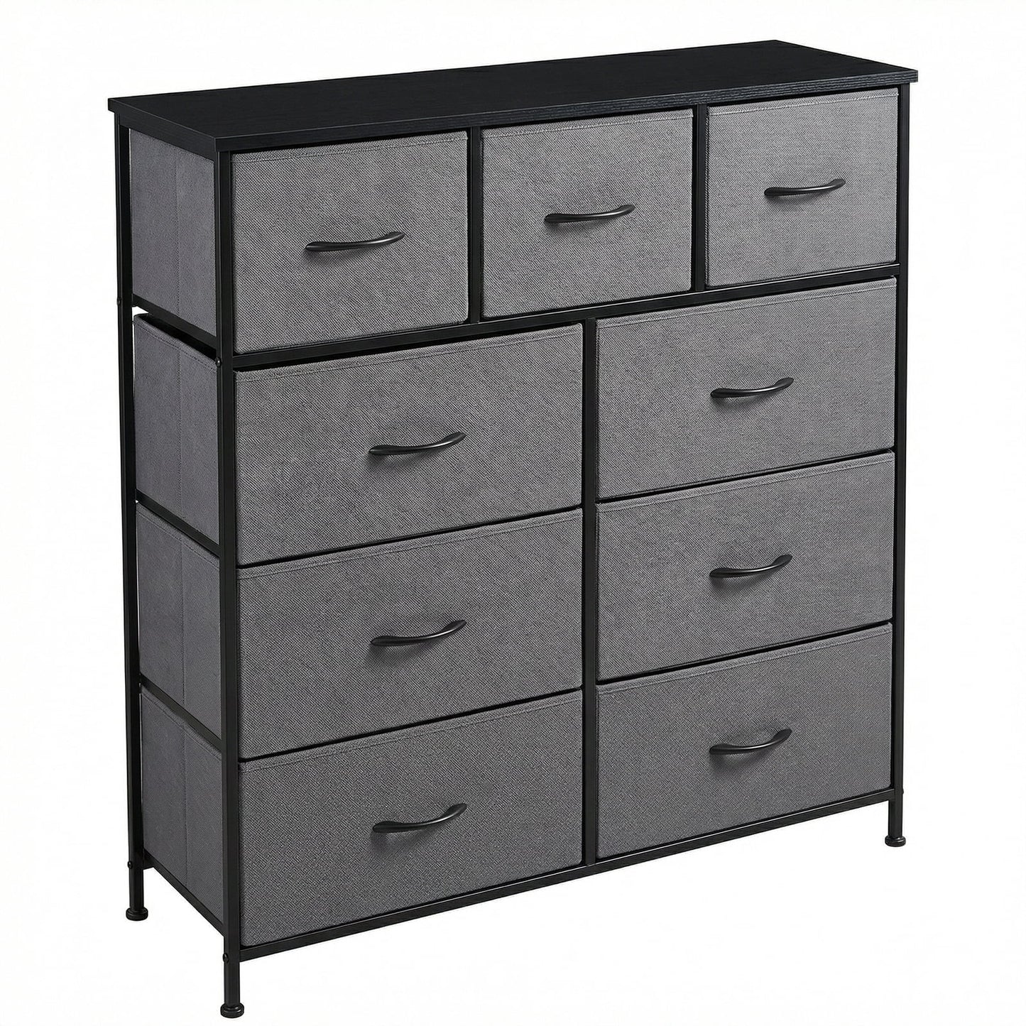 Alvantor Tall Dresser Fabric Storage Tower ,Wooden Top for Kid Room, Closet, Entryway, Nursery