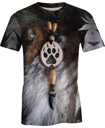 Animal Fur Motifs All Over Print T Shirt