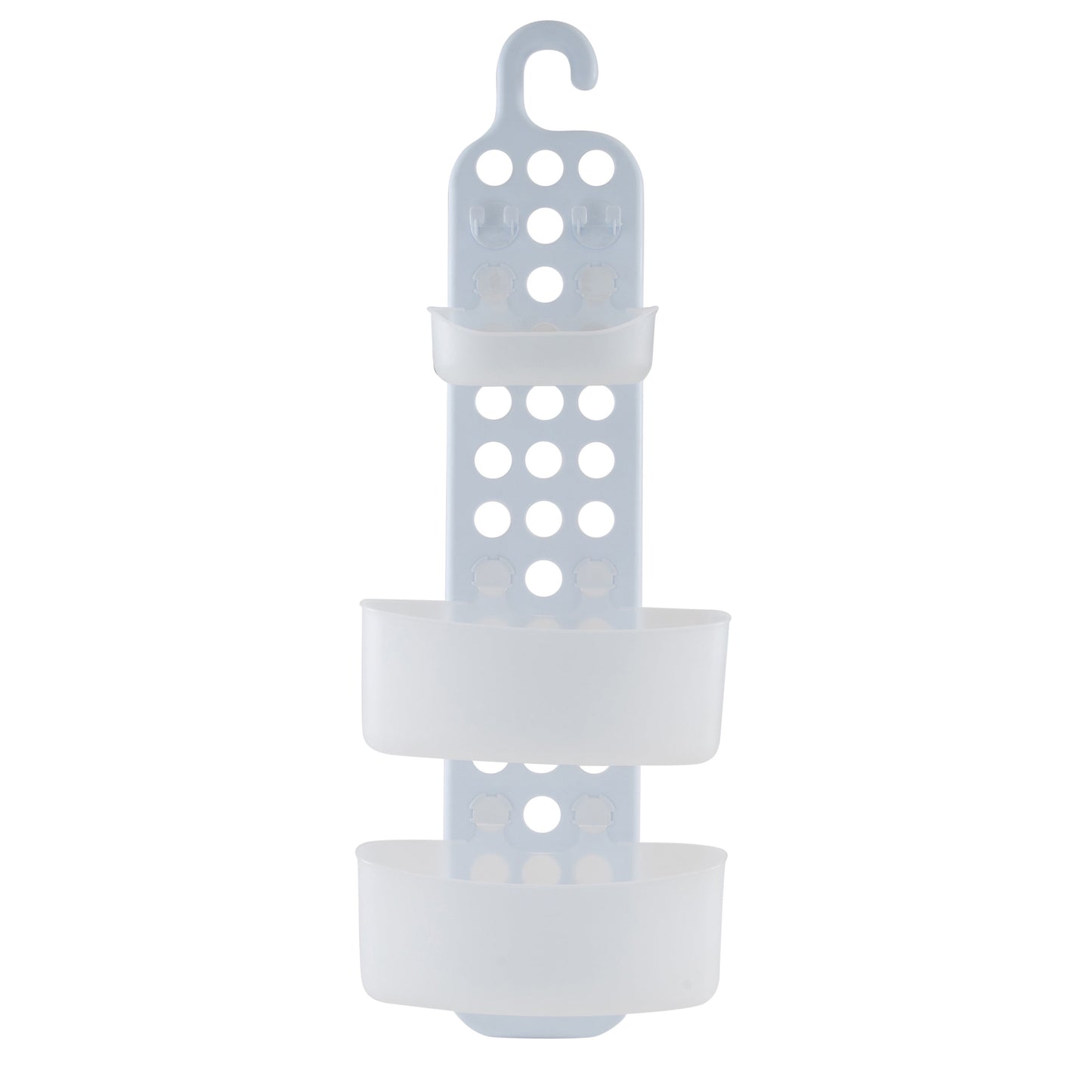 Bath Bliss 3 Shelves Tier Adjustable Plastic Shower Caddy, White