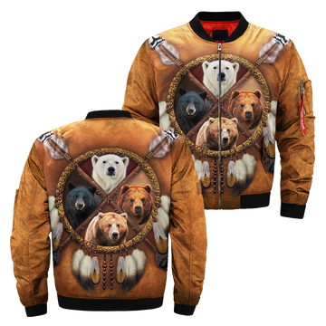 Bear Native Dreamcatcher Bomber Jacket