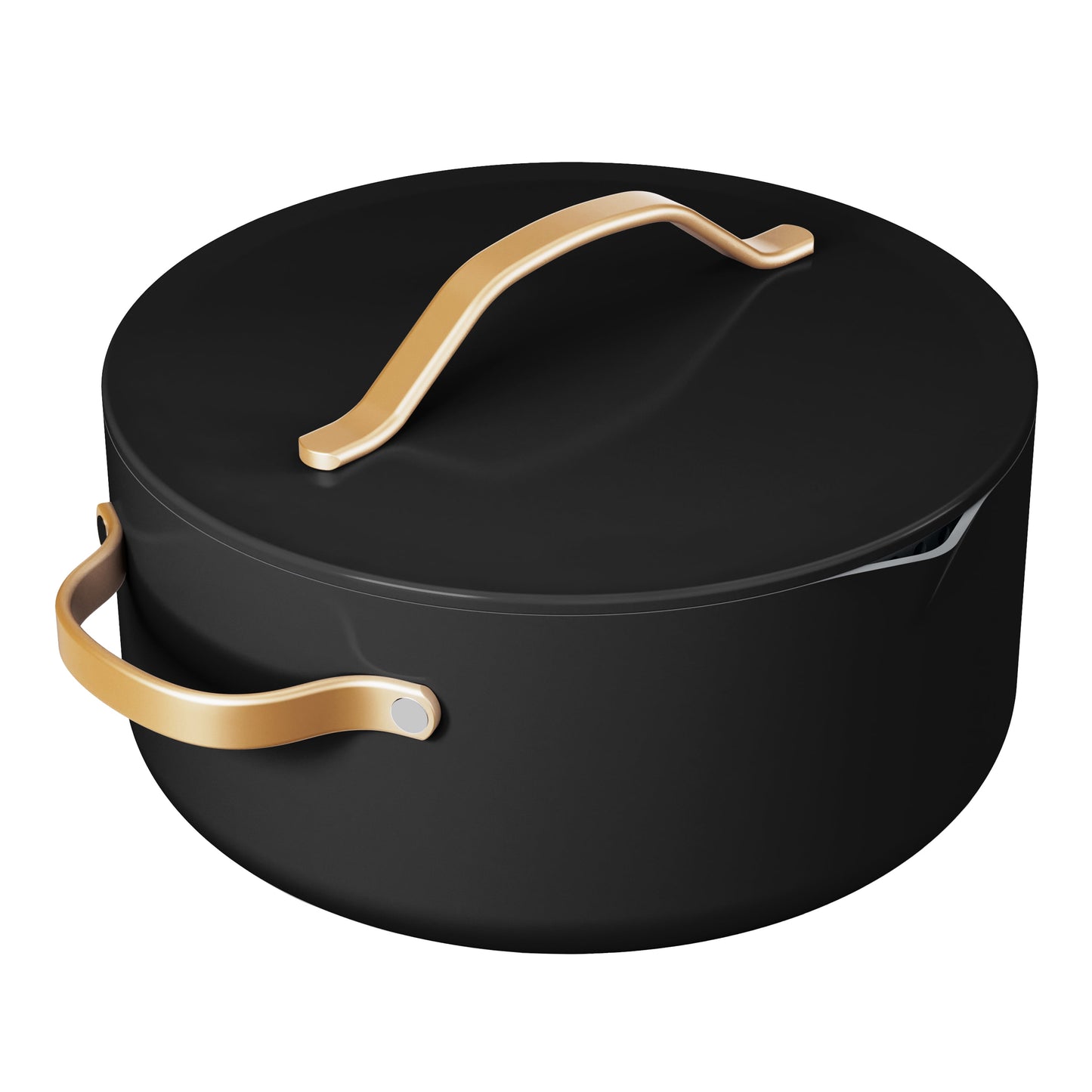 Beautiful Olla Holandesa de 5 Cuartos Evergood con Recubrimiento Cerámico Antiadherente No Tóxico y Tapa Coladora, Sésamo Negro by Drew Barrymore