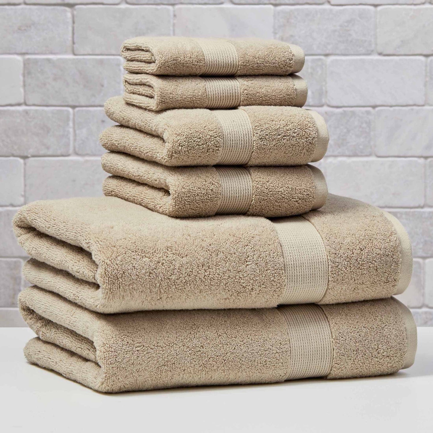 Better Homes & Gardens Signature Soft Juego de 6 Toallas de Baño de Algodón Sólido, Blanco Ãrtico