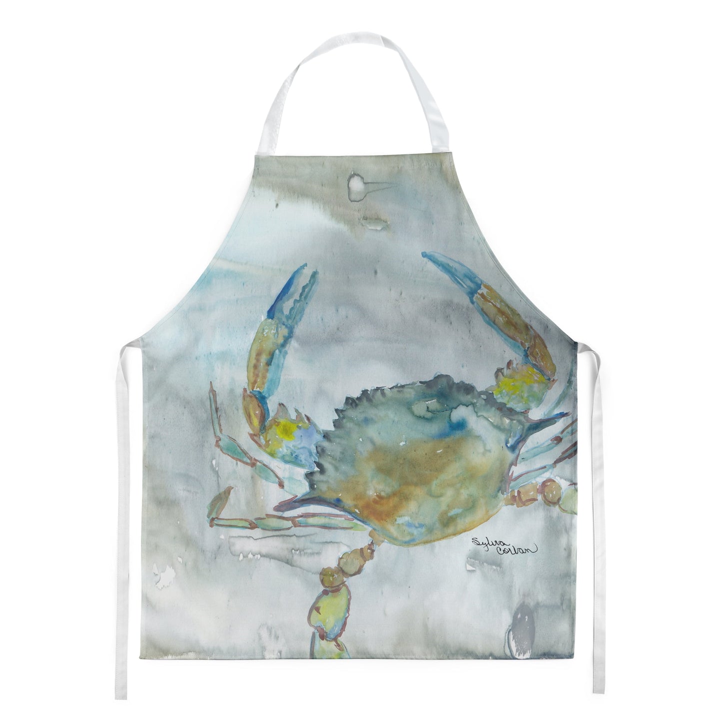 Blue Crab #2 Watercolor Apron