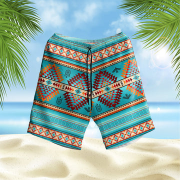 Blue Thunderbird Hawaiian Shorts