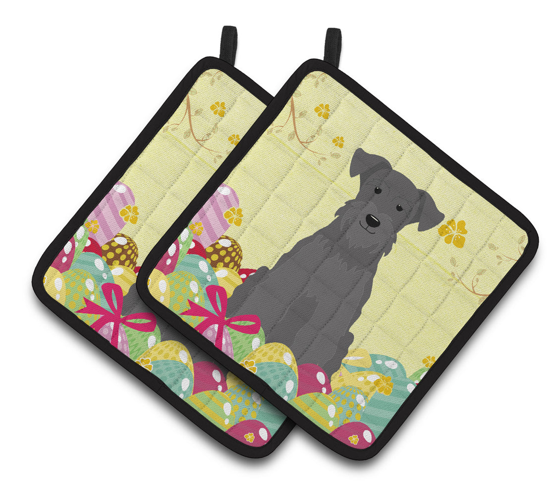 Easter Miniature Schanuzer Pair of Pot Holders
