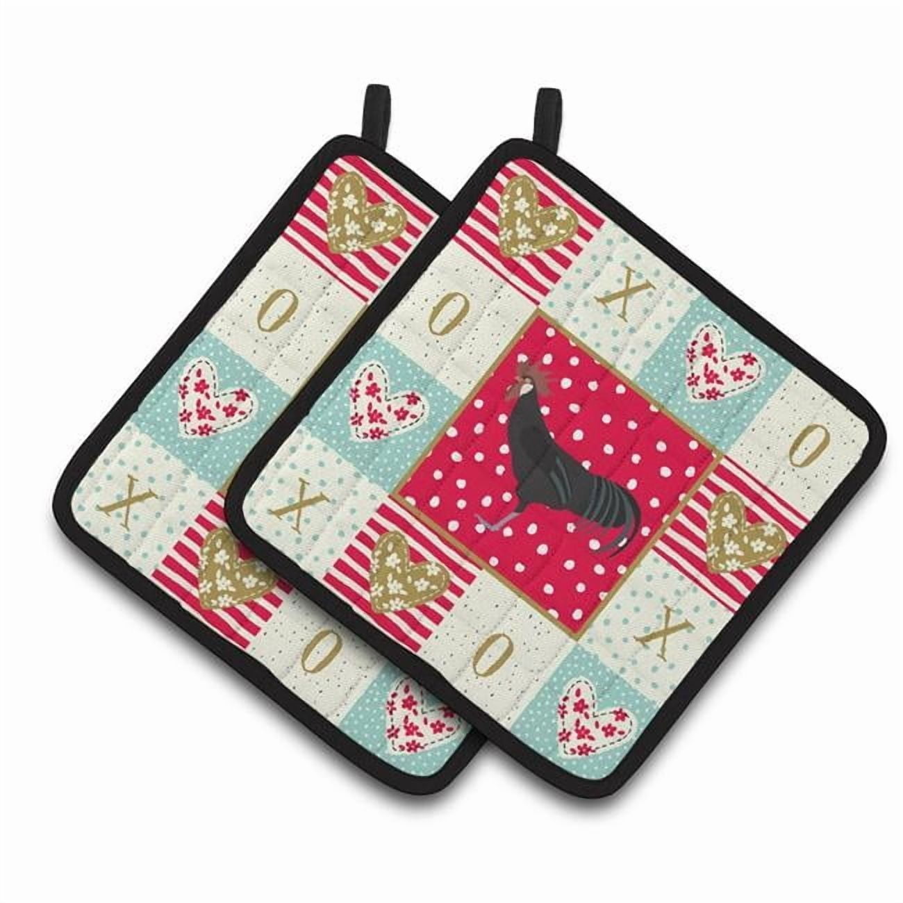Carolines Treasures CK5268PTHD Minorca Ctalalan Chicken Love Pair of Pot Holders, 7.5HX7.5W, multicolor