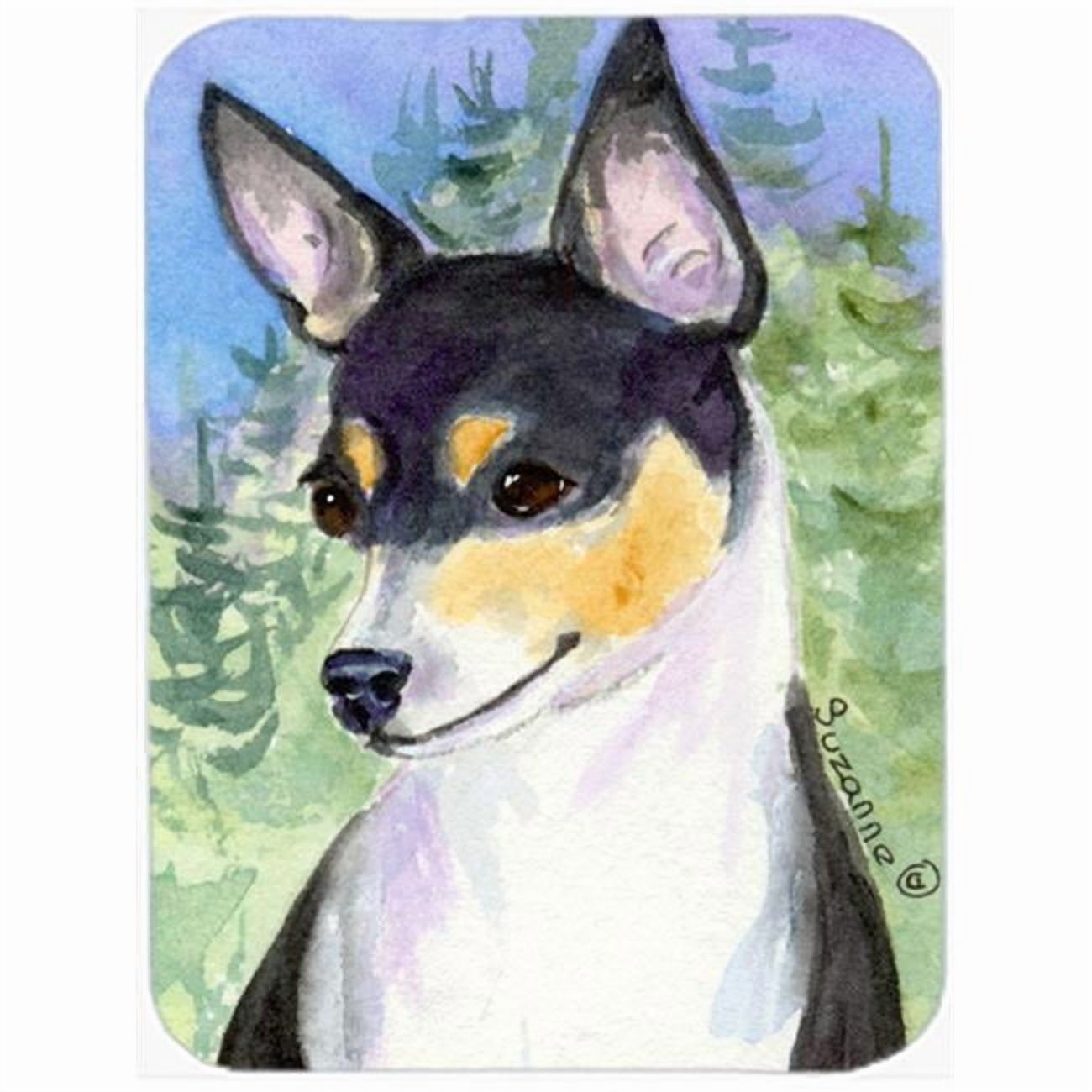 Carolines Treasures SS8927LCB Rat Terrier Glass Cutting Board Large, 12H x 16W, multicolor