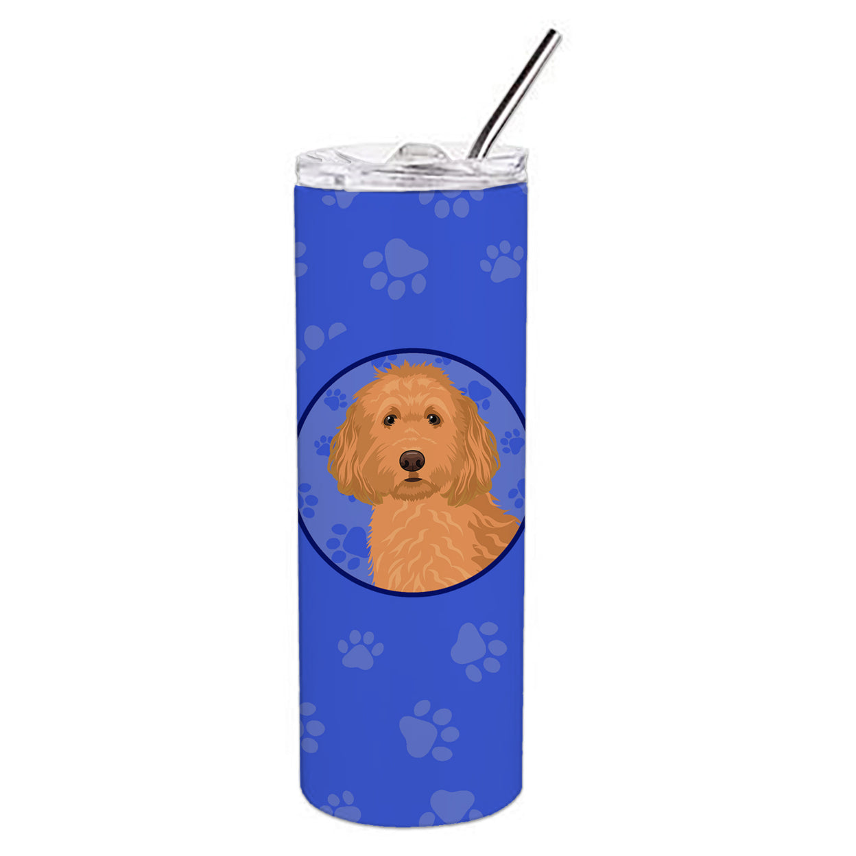 Doodle Red #1 Stainless Steel 20 oz Skinny Tumbler 3 in x 8.25 in