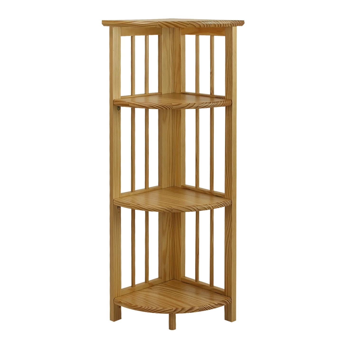 casual home 4-shelf folding corner bookcase