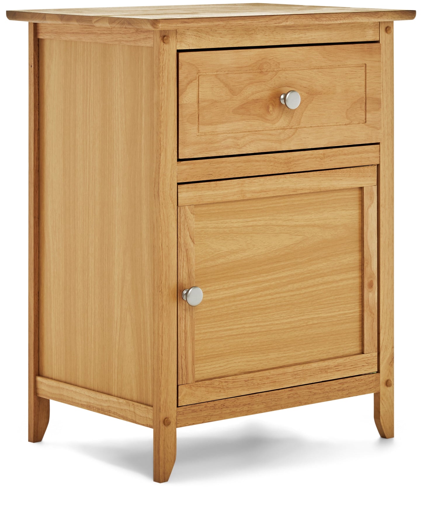 ClickDecor Mesa Auxiliar de Madera Alcott con Cajón y Gabinete, Marrón Claro