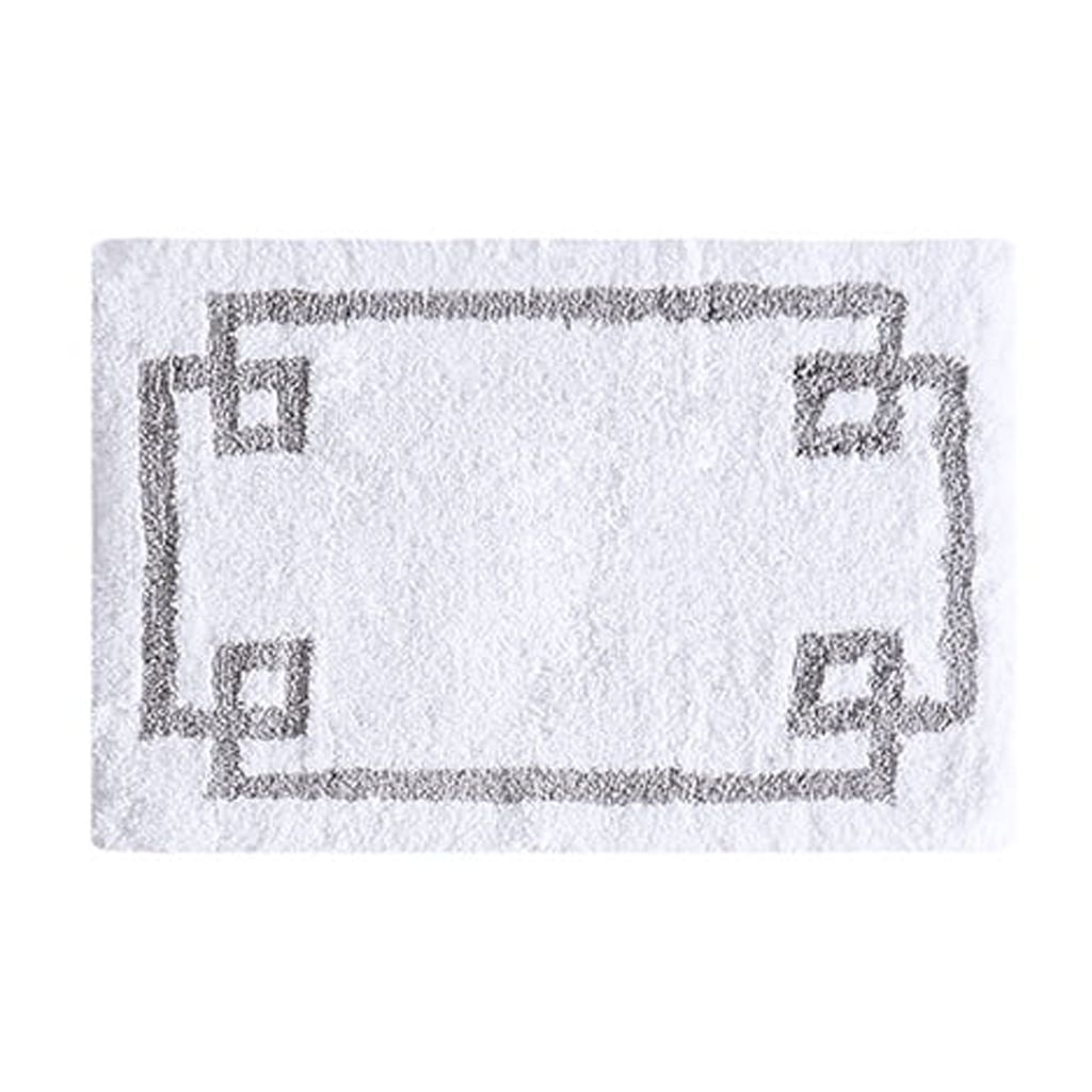 Cotton Tufted Bath Rug 20x30 Inches 100% Cotton Hotel Style Soft Bathroom Mat OEKO‑TEX Certified Non‑Slip Latex Backing Machine Washable