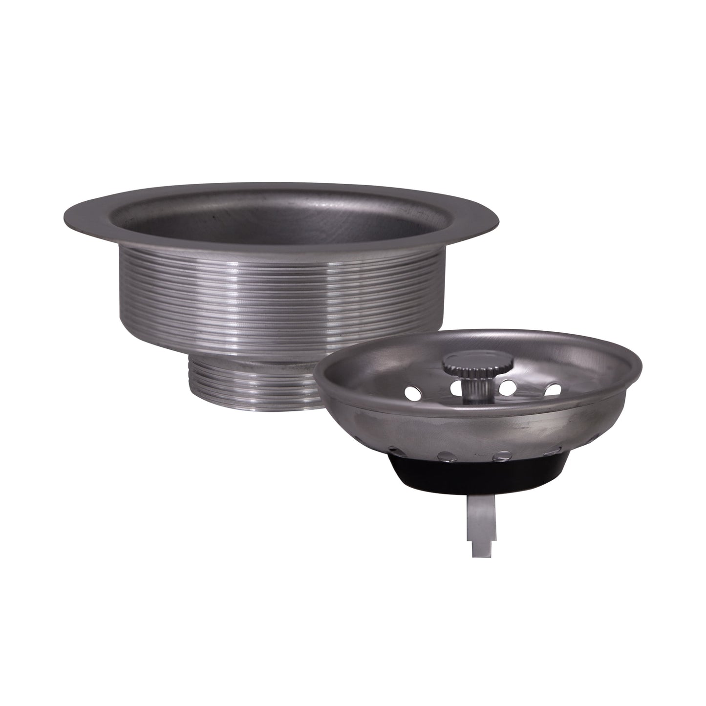 Design House 542969 Colador de Drenaje de Acero Inoxidable S430 Anti-obstrucción para Fregadero de Cocina con Cesta para Recoger Desechos de Alimentos