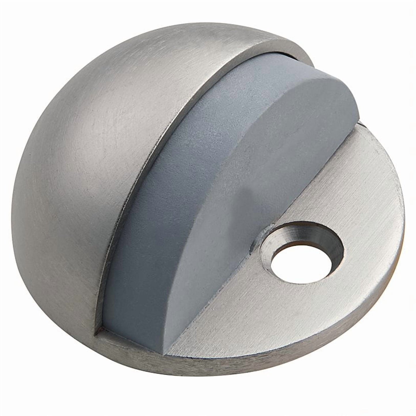 Dome Door Stop Wall Protectors with Rubber Stopper – Satin Nickel Floor Mounted Door Stoppers 10-Pack – Design House, 188342