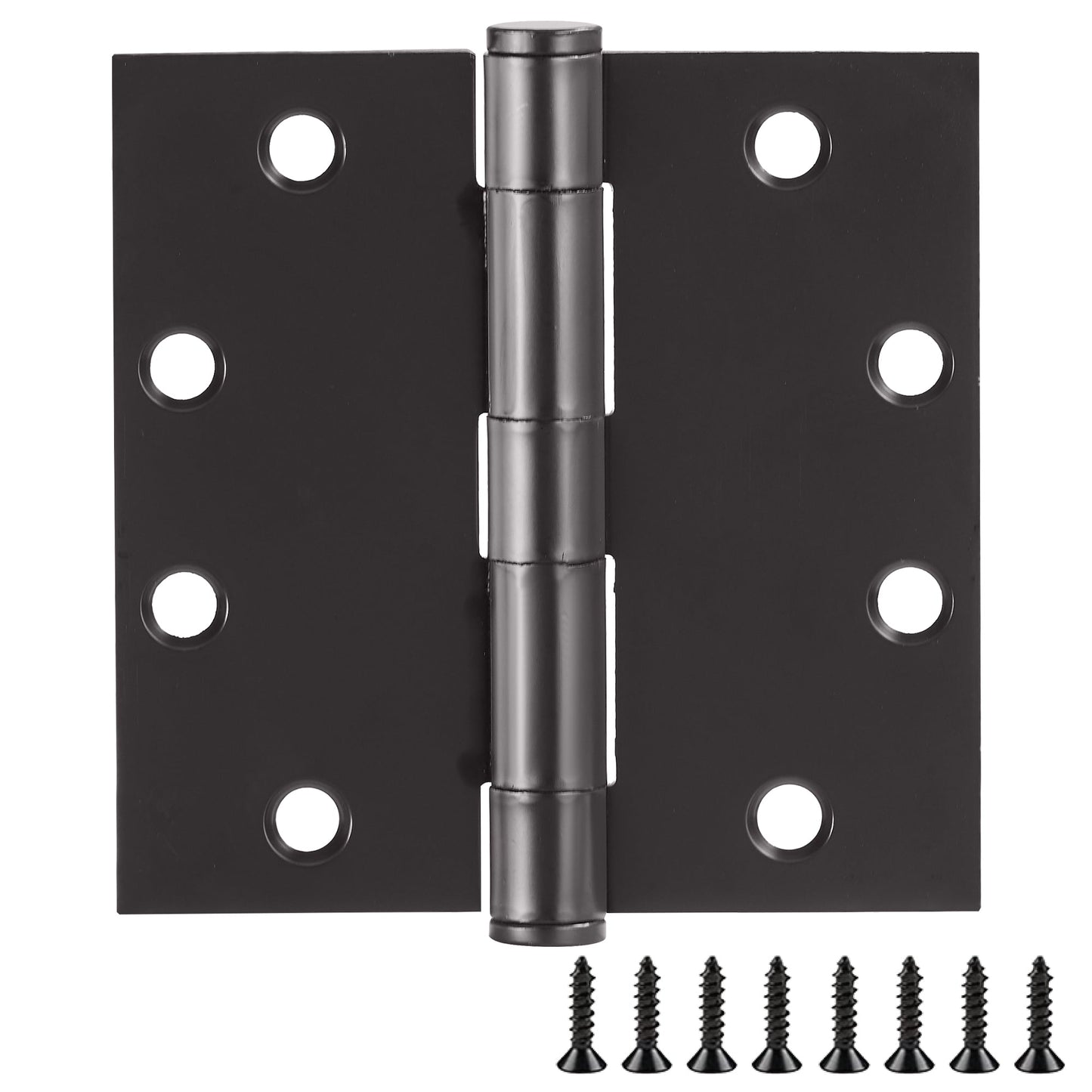 Design House 12-Pack 4.5" H x .625" Radius Square Butterfly Interior/Exterior Door Hinges, Matte Black