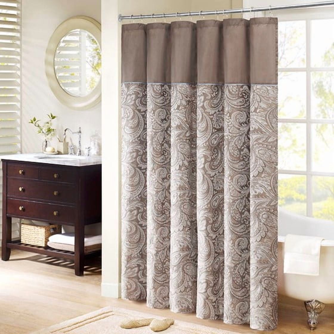 MAYEERTY Jacquard Shower Curtain, 72" x 72", Machine-Washable, Multicolor