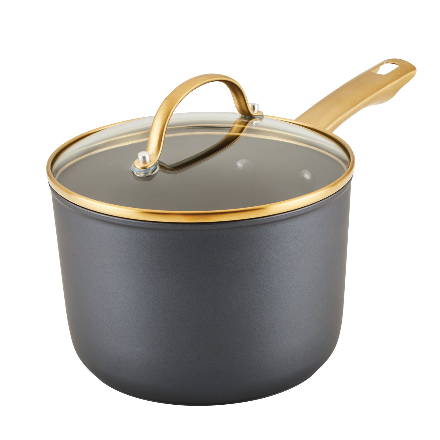 Farberware Forged Induction 3 Quart Ceramic Nonstick Saucepan with Lid, Dishwasher Safe and Oven Safe to 500°F, Black