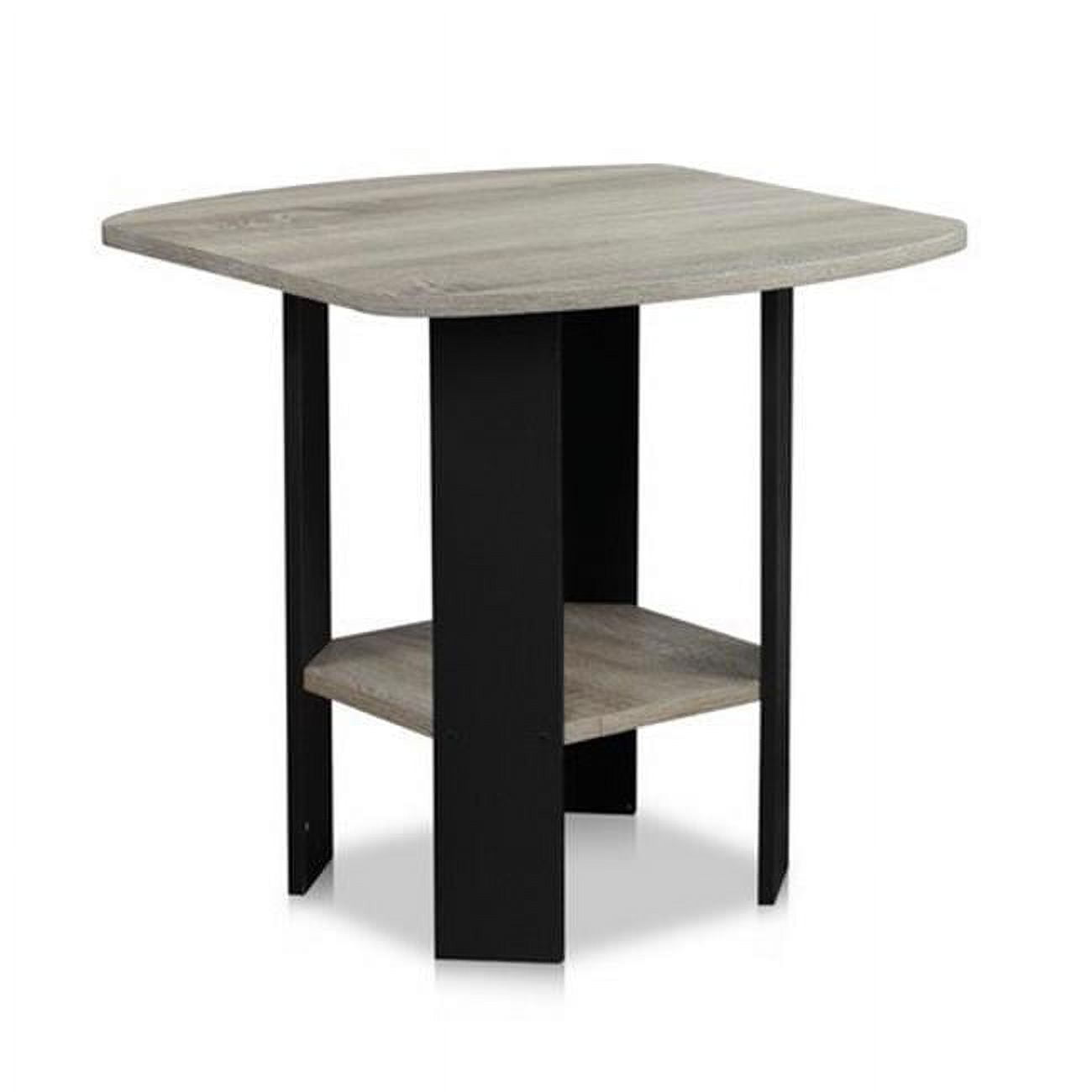 Furinno Simple Diseño Mesa Auxiliar, Nogal Oscuro