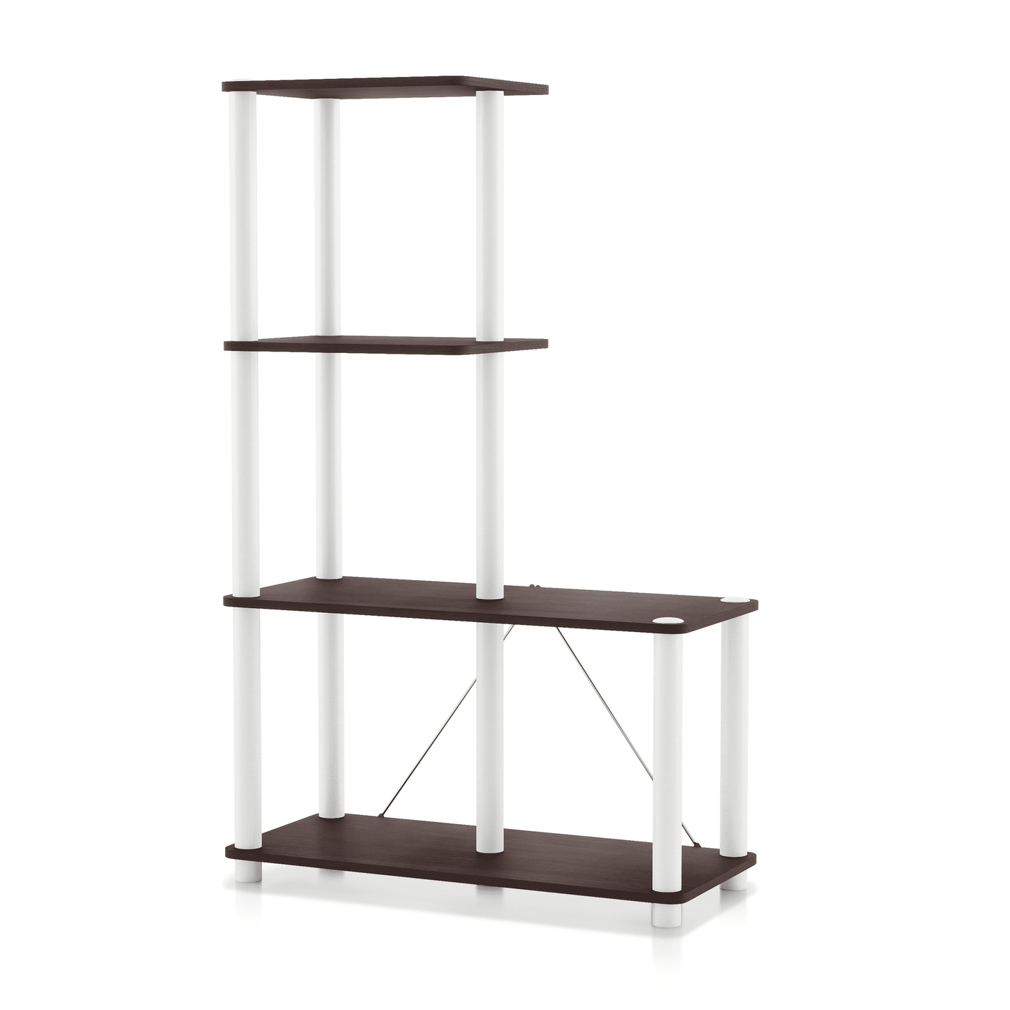 Furniture of America Brooks EstanterÃa Abierta para Adultos, 4 Estantes Cúbicos, Blanca